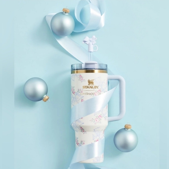 LoveShackFancy Other - The Stanley X LoveShackFancy Holiday Quencher | 40 OZ - Rosa Beaux Blue